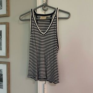 Anthropologie blue and white stripe tank